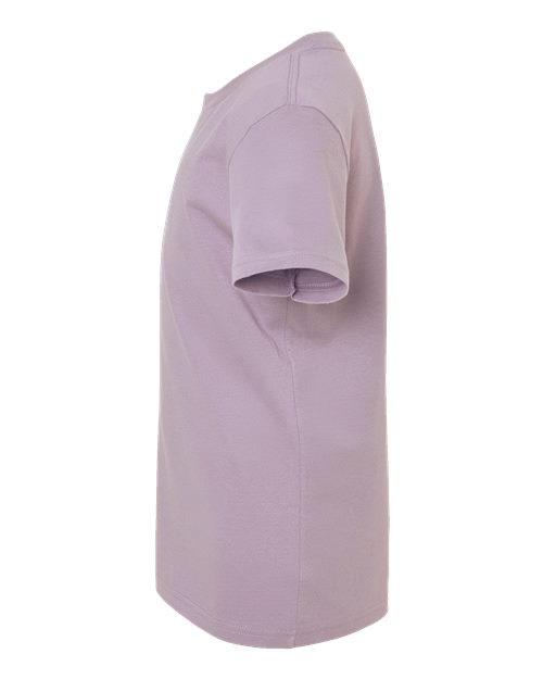 Bella + Canvas 3001 light violet cotton t-shirt, side view
