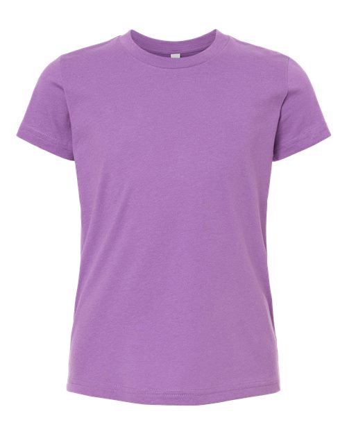 Bella + Canvas 3001 royal purple cotton t-shirt, front view