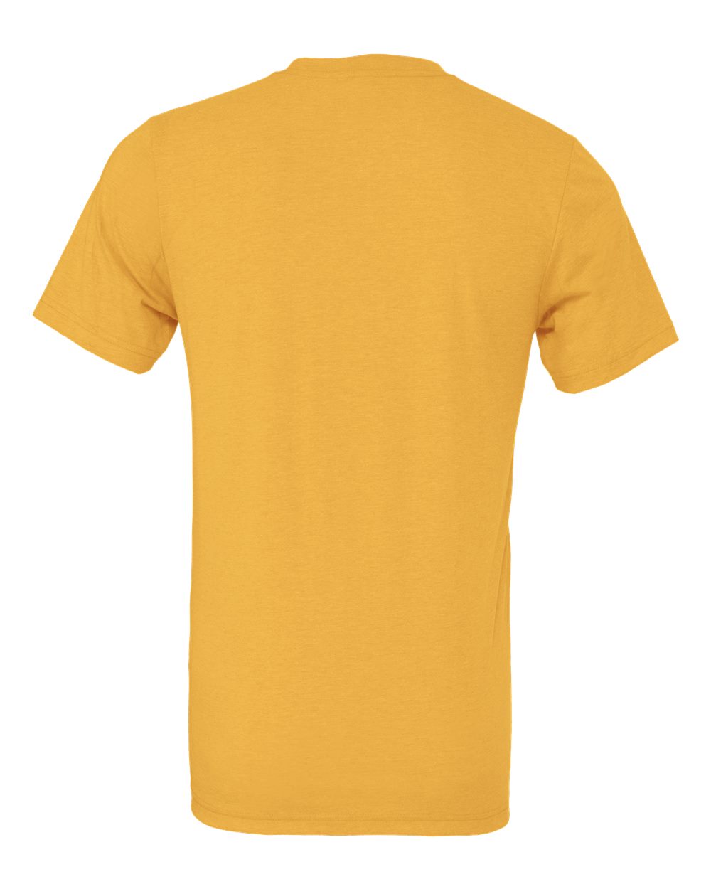 Bella + Canvas 3001 heather yellow gold t-shirt, back view