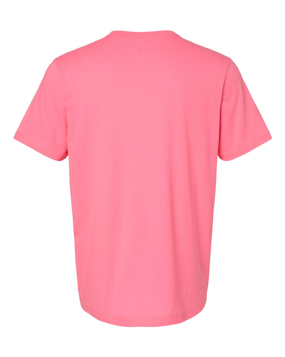 Bella + Canvas 3001 neon pink t-shirt, back view