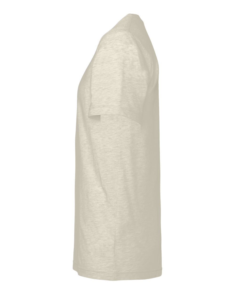 Bella + Canvas 3001 heather prism natural t-shirt, side view