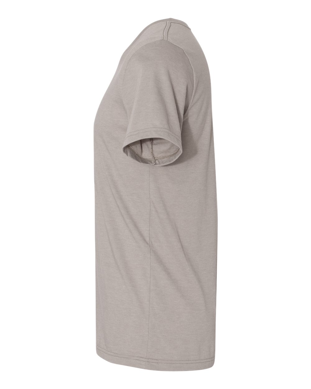 Bella + Canvas 3001 heather stone t-shirt, side view