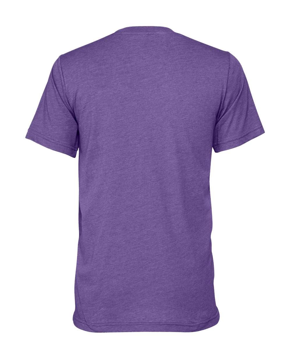 Bella + Canvas 3001 heather lapis t-shirt, back view