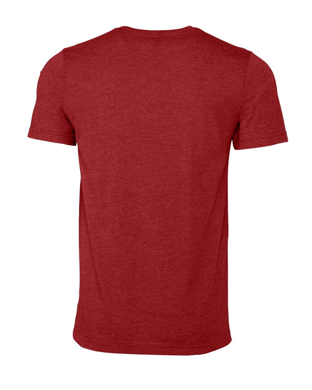 Bella + Canvas 3001 heather canvas red t-shirt, back view