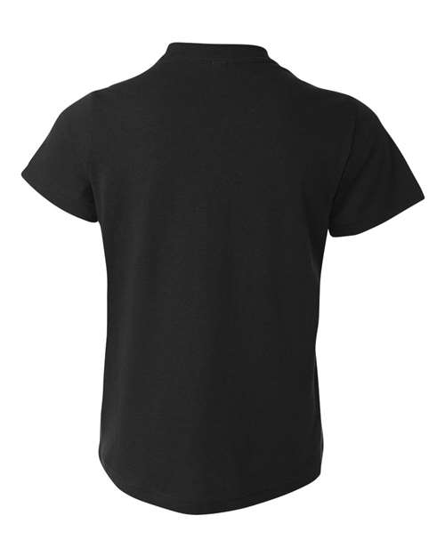 Bella + Canvas 3001 black cotton t-shirt, back view