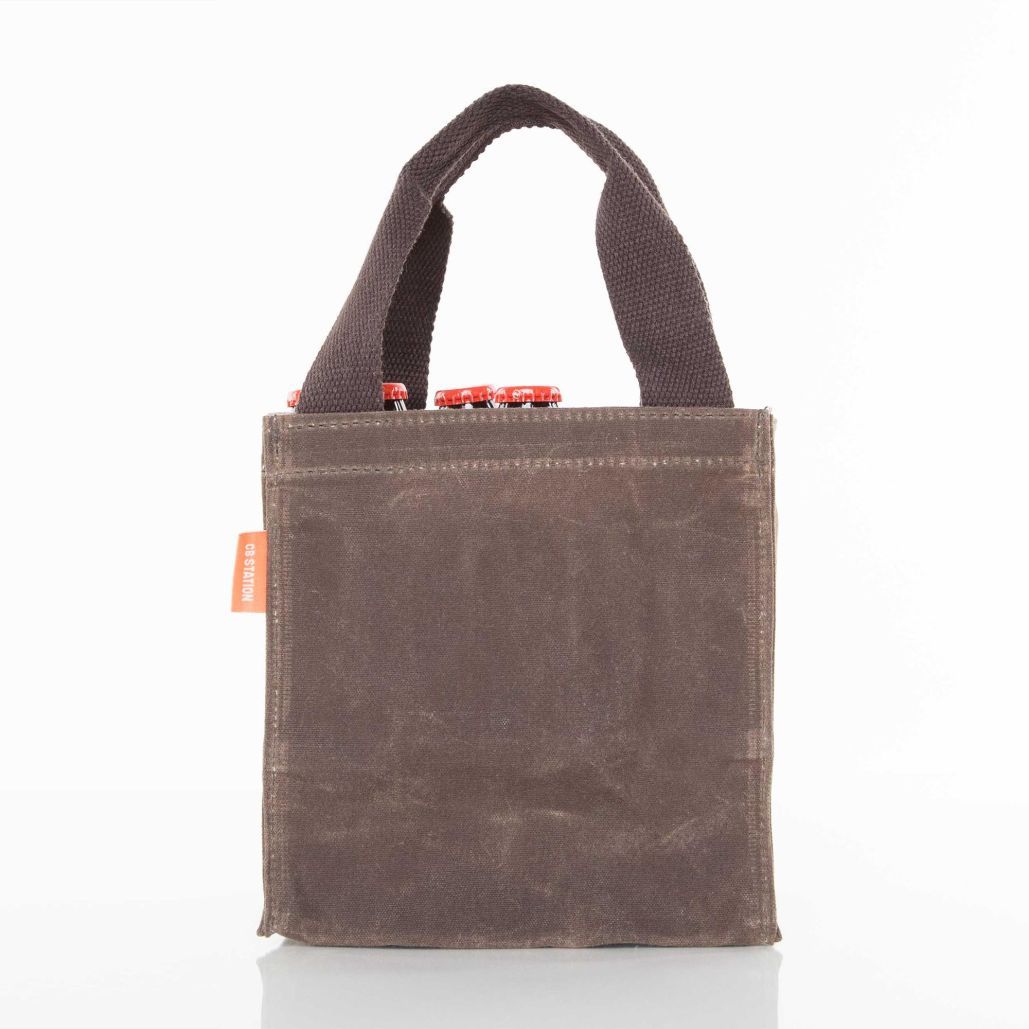 Personalized Waxed Beer Carrier for Picnic Days, Olive alternate view 1