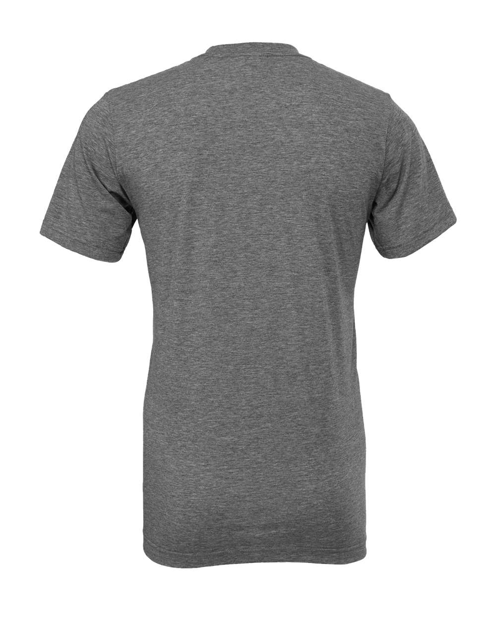 Bella + Canvas 3001 deep heather t-shirt, back view