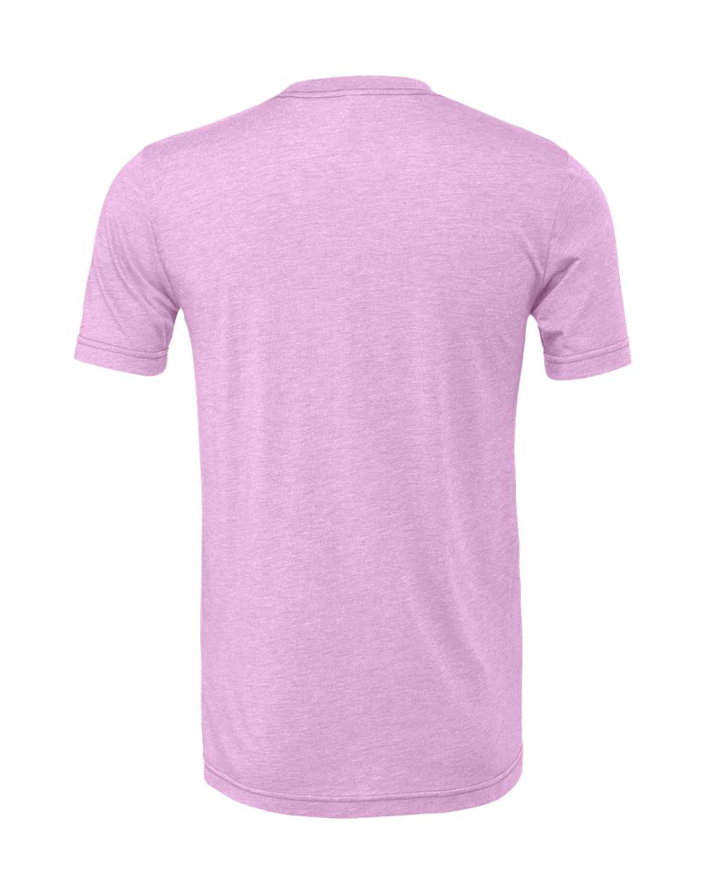 Bella + Canvas 3001 heather prism lilac t-shirt, back view