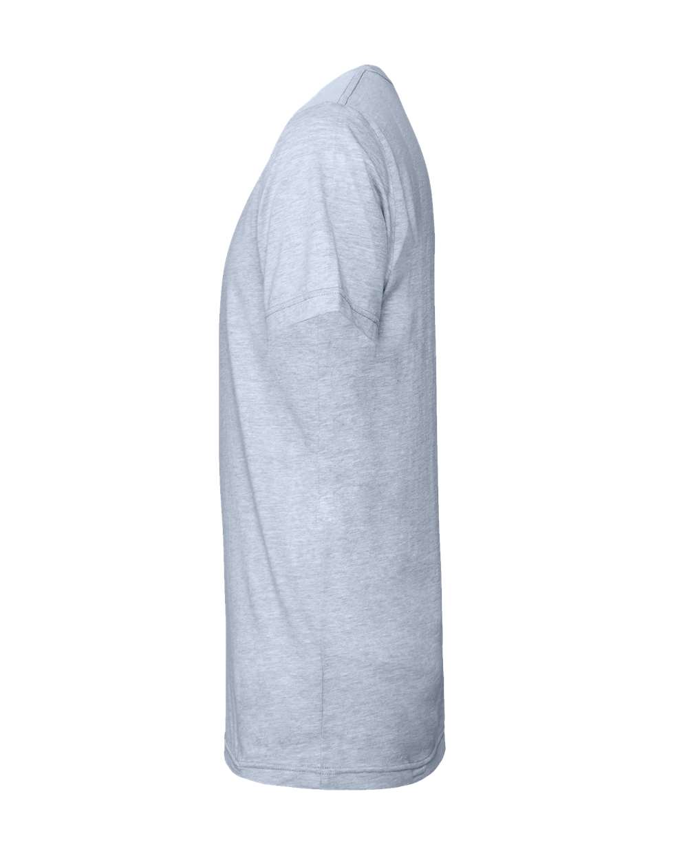 Bella + Canvas 3001 heather prism blue t-shirt, side view