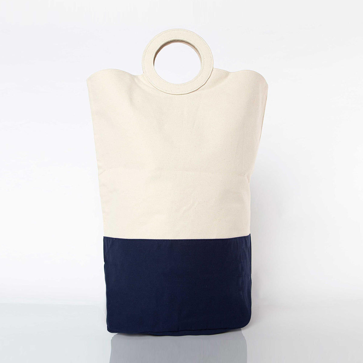 Personalized Laundry Hamper for Tidy Spaces, Navy personalized front