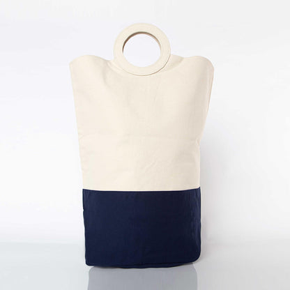 Personalized Laundry Hamper for Tidy Spaces, Navy personalized front