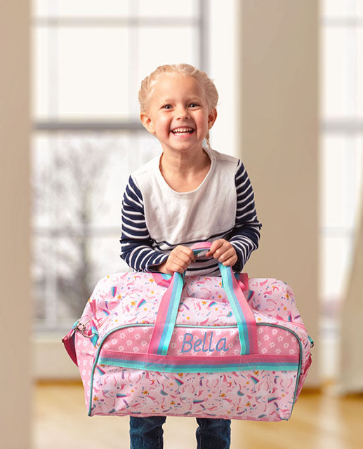 Pink Unicorn Stephen Joseph kids duffle bag, product photo 3