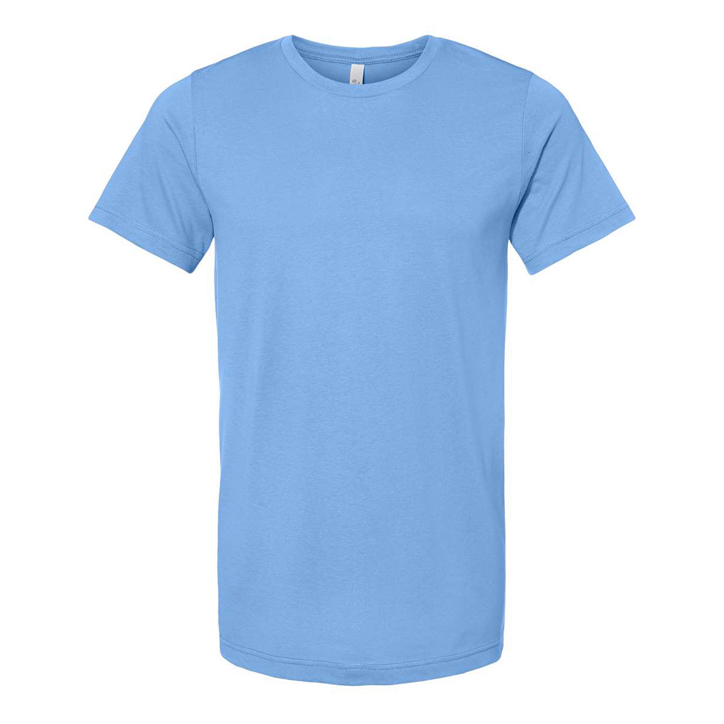 Bella + Canvas 3001 carolina blue cotton t-shirt, front view
