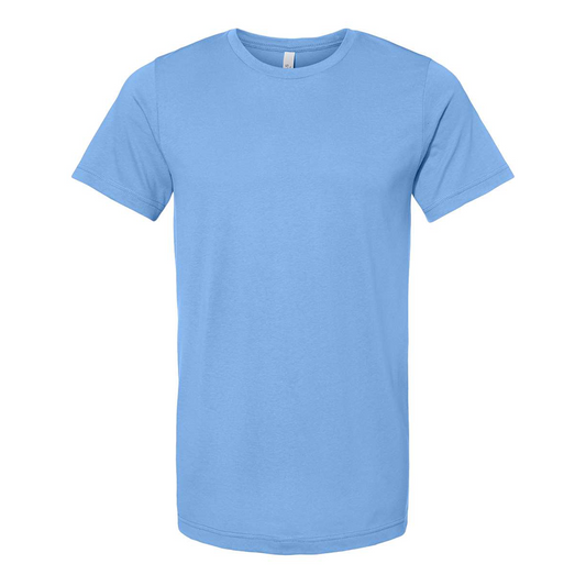 Bella + Canvas 3001 carolina blue cotton t-shirt, front view