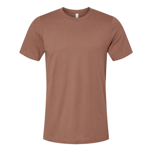 Bella + Canvas 3001 chestnut cotton t-shirt, front view