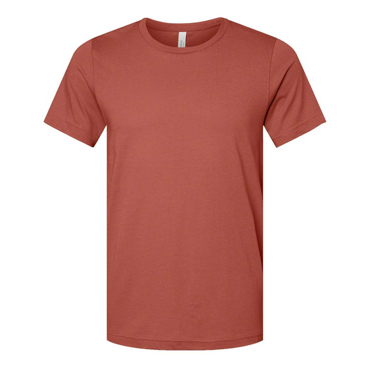 Bella + Canvas 3001 clay cotton t-shirt, front view