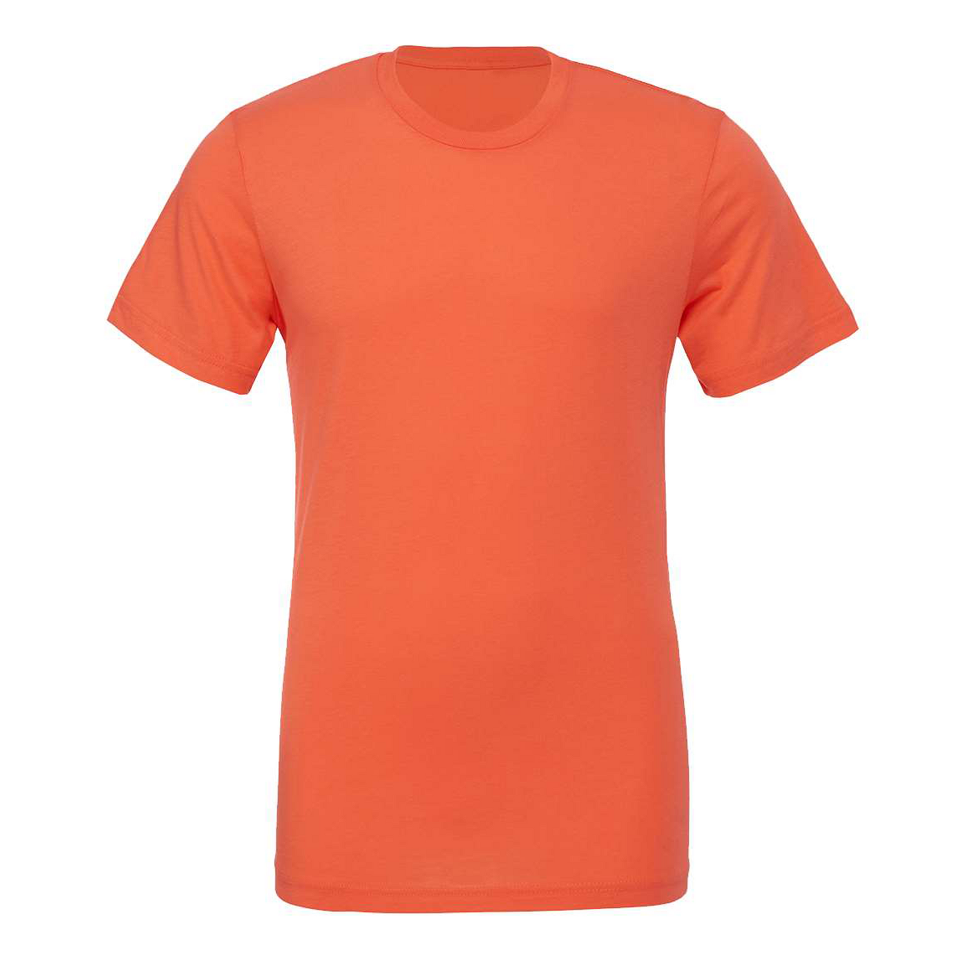 Bella + Canvas 3001 coral cotton t-shirt, front view