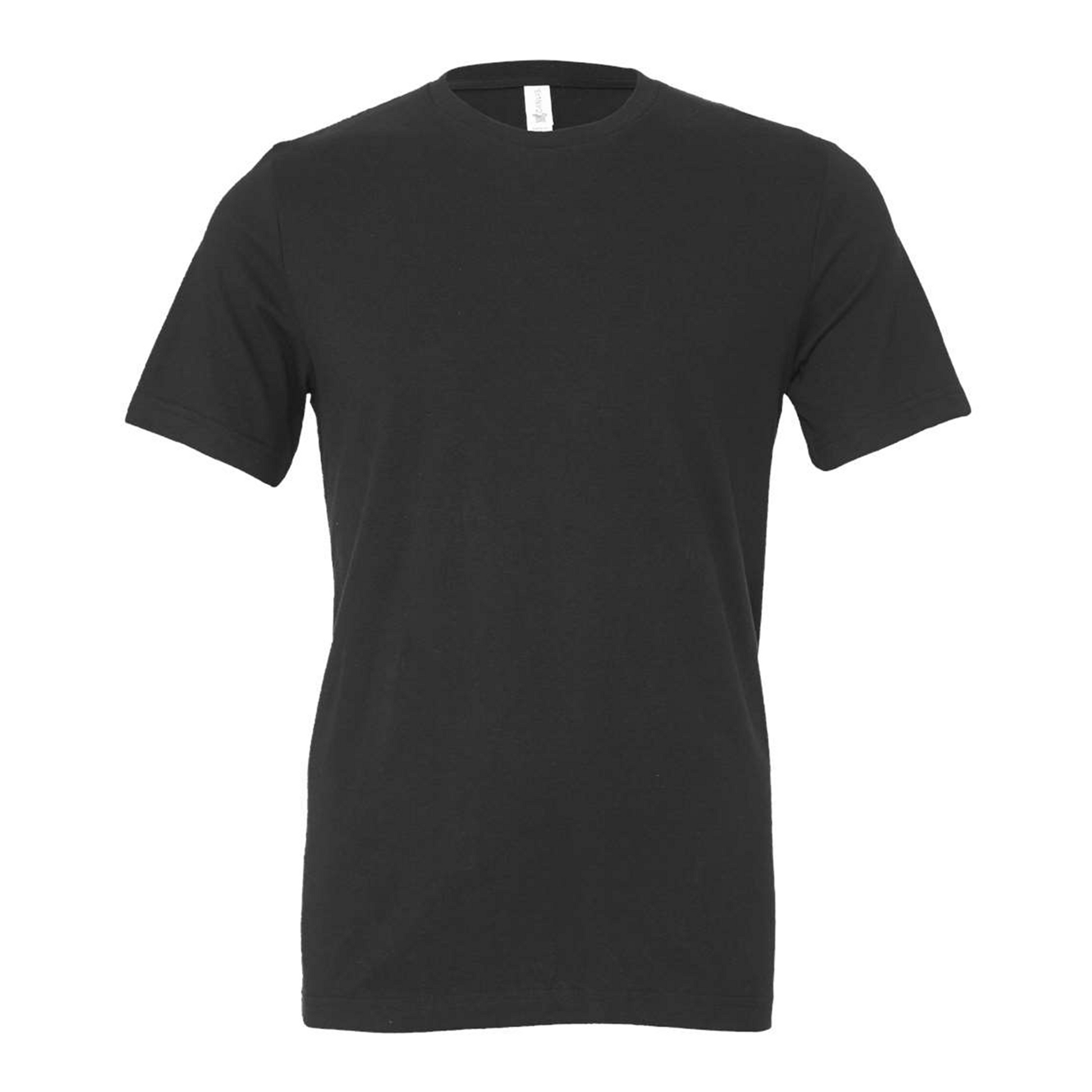 Bella + Canvas 3001 dark grey cotton t-shirt, front view