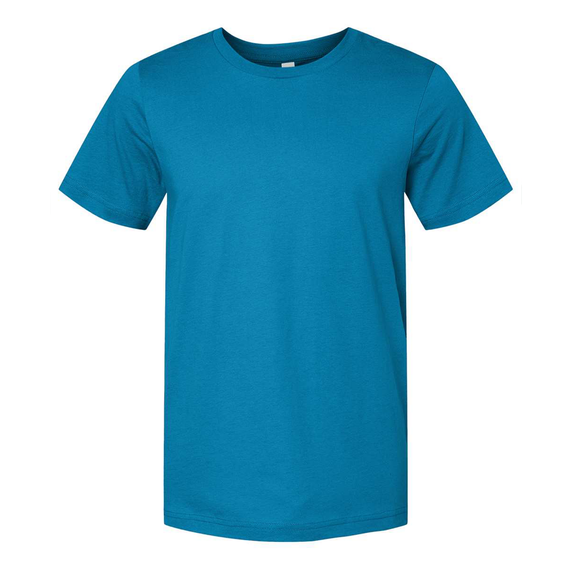 Bella + Canvas 3001 electric blue cotton t-shirt, front view