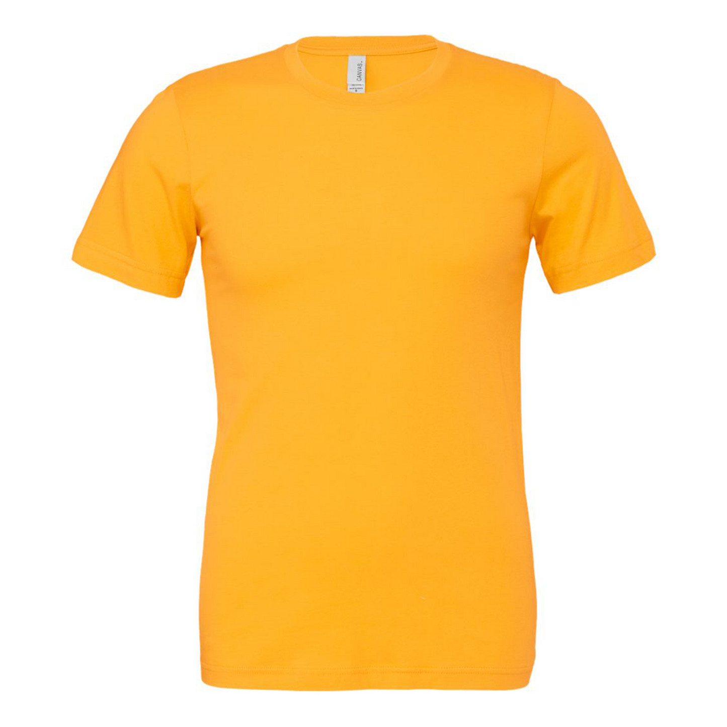 Bella + Canvas 3001 gold cotton t-shirt, front view