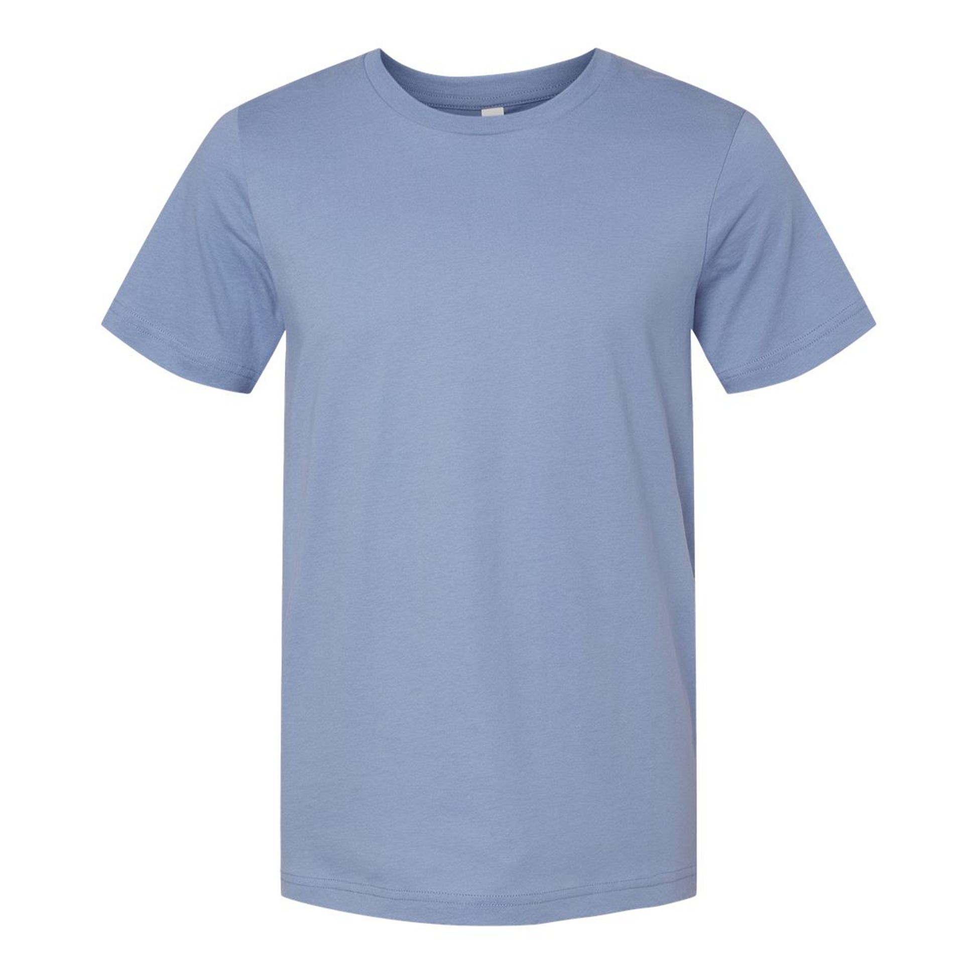 Bella + Canvas 3001 lavender blue cotton t-shirt, front view