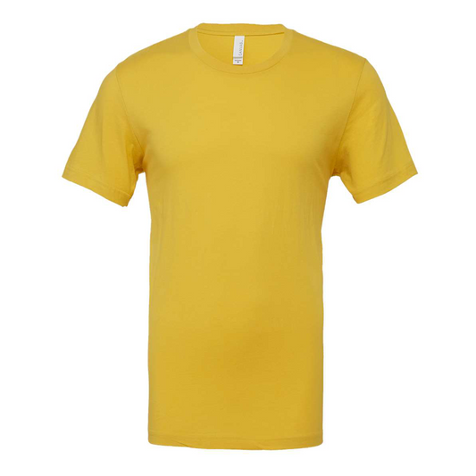 Bella + Canvas 3001 maize yellow cotton t-shirt, front view