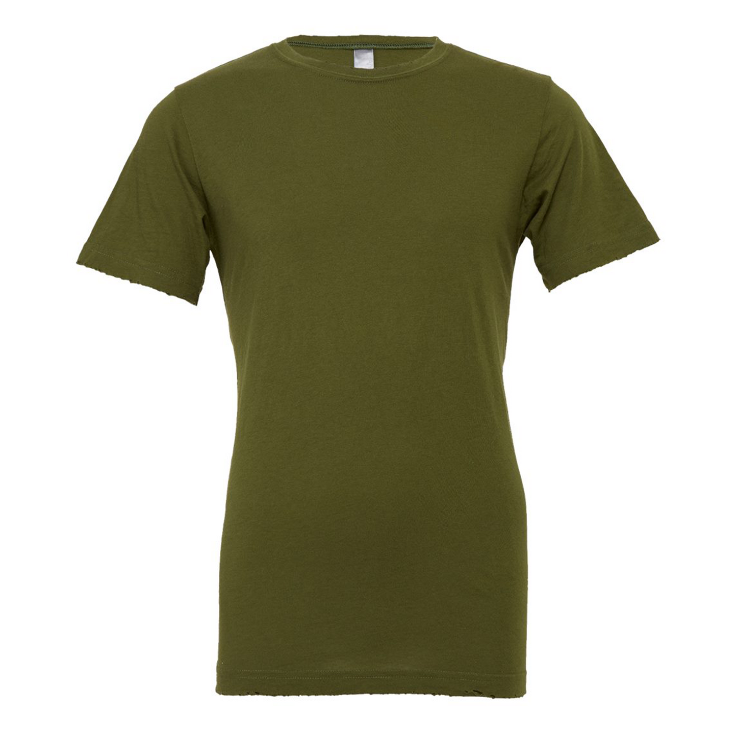 Bella + Canvas 3001 olive cotton t-shirt, front view