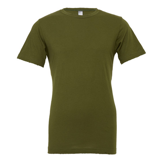 Bella + Canvas 3001 olive cotton t-shirt, front view