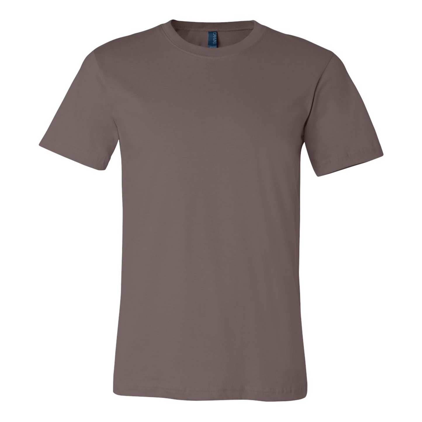 Bella + Canvas 3001 pebble brown cotton t-shirt, front view