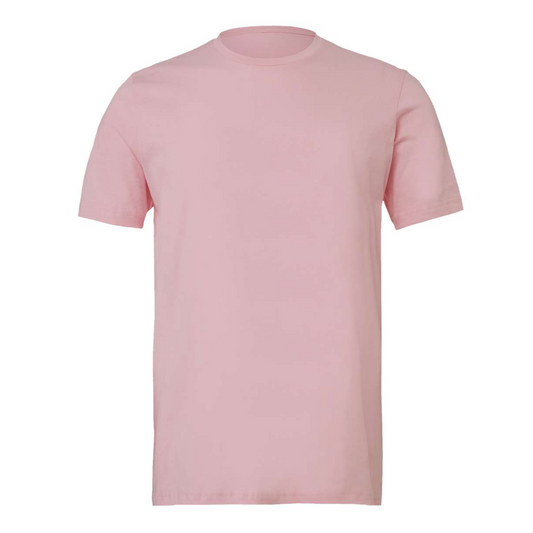 Bella + Canvas 3001 pink cotton t-shirt, front view