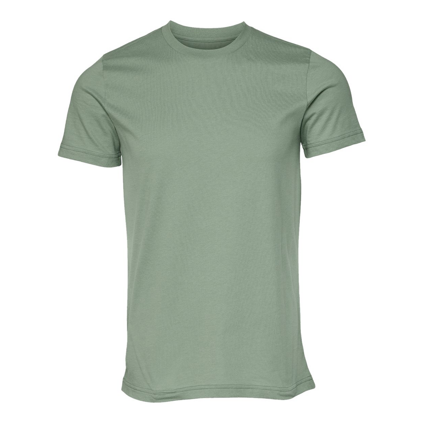 Bella + Canvas 3001 sage cotton t-shirt, front view