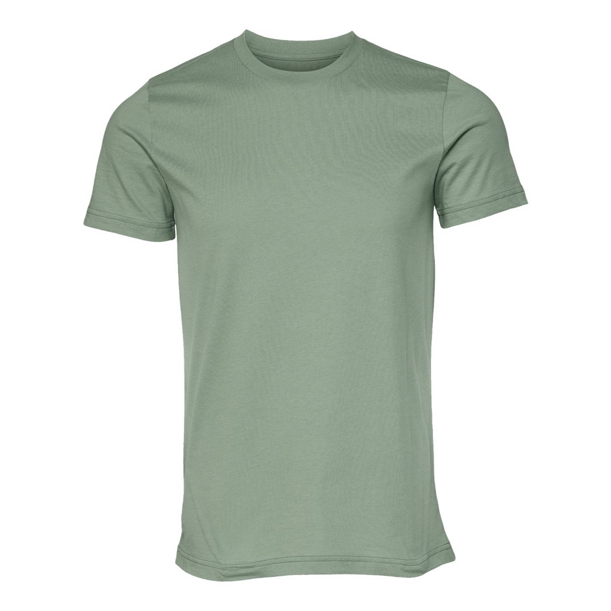 Bella + Canvas 3001 sage cotton t-shirt, front view