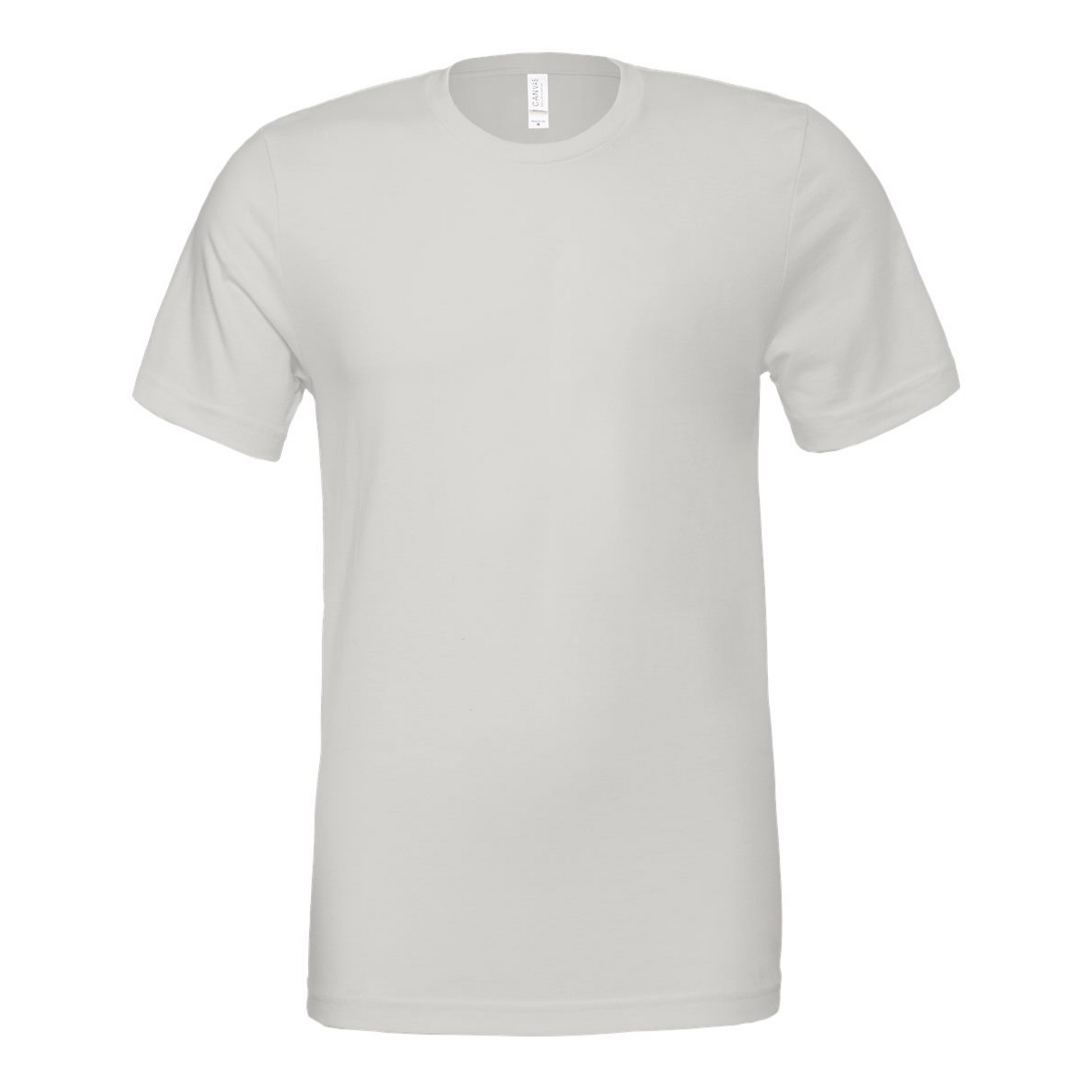 Bella + Canvas 3001 silver cotton t-shirt, front view