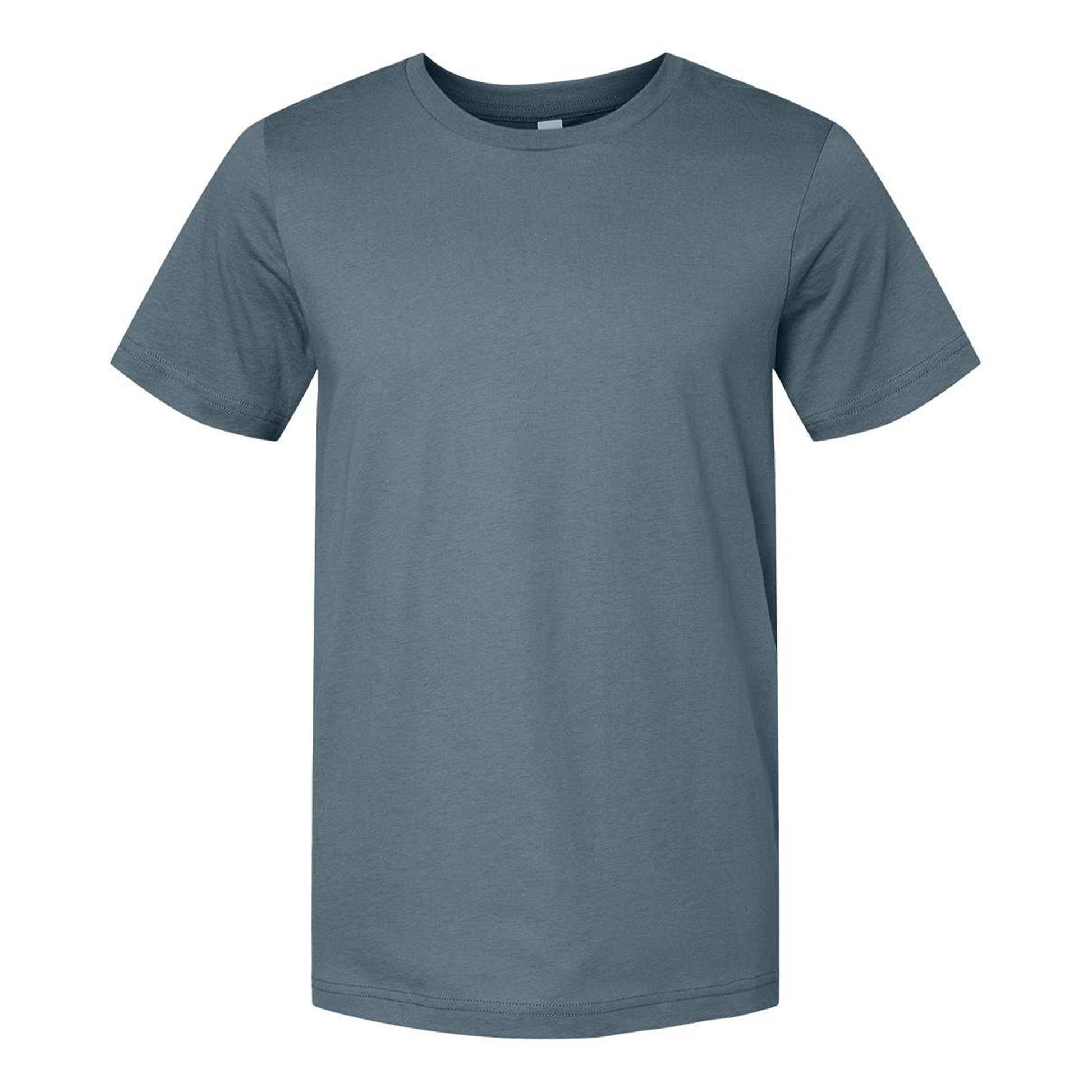 Bella + Canvas 3001 slate cotton t-shirt, front view