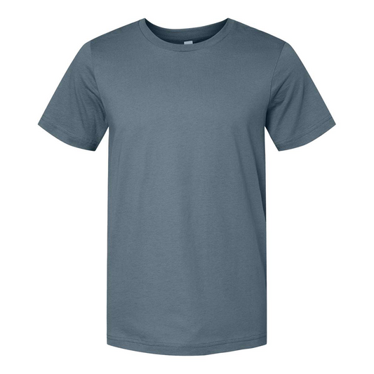 Bella + Canvas 3001 slate cotton t-shirt, front view