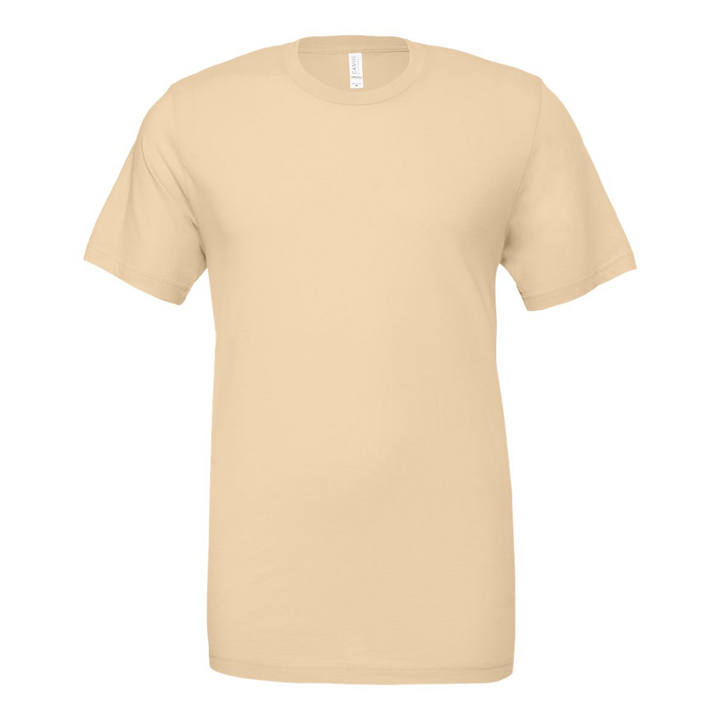 Bella + Canvas 3001 soft cream cotton t-shirt, front view