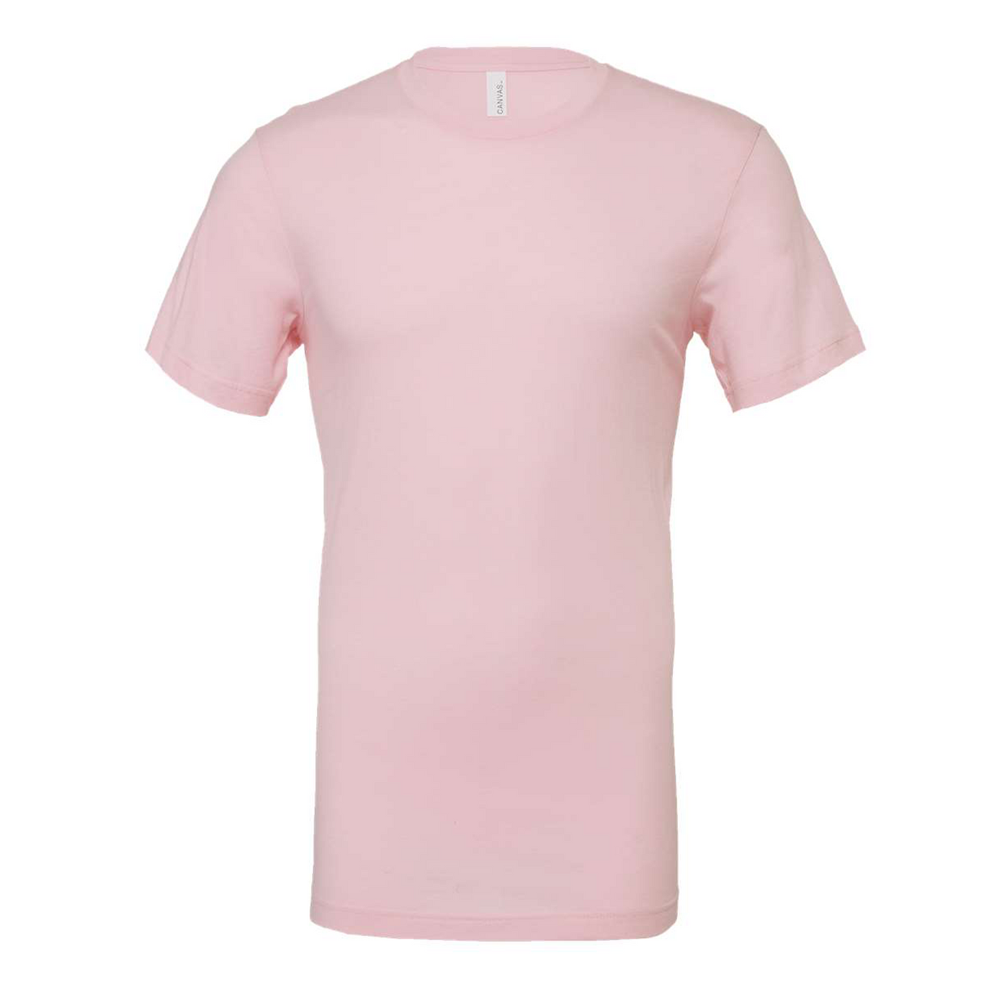 Bella + Canvas 3001 soft pink cotton t-shirt, front view