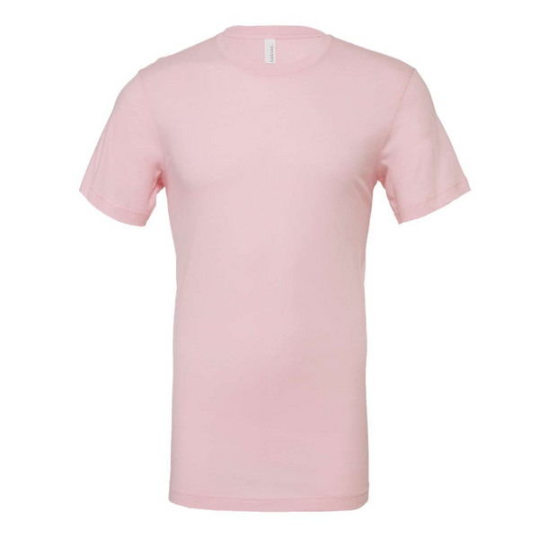 BELLA + CANVAS Unisex Jersey TShirt, Soft Pink