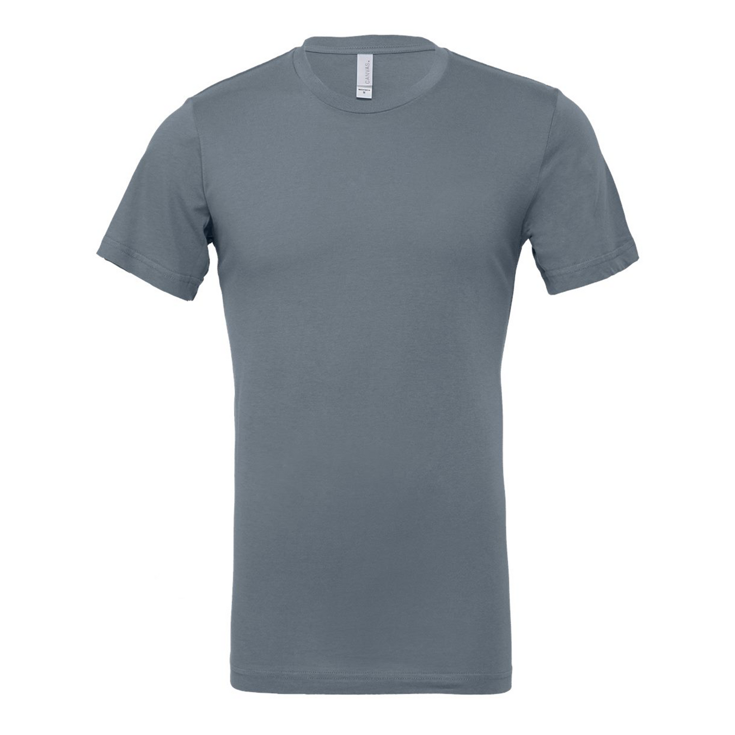 Bella + Canvas 3001 steel blue cotton t-shirt, front view
