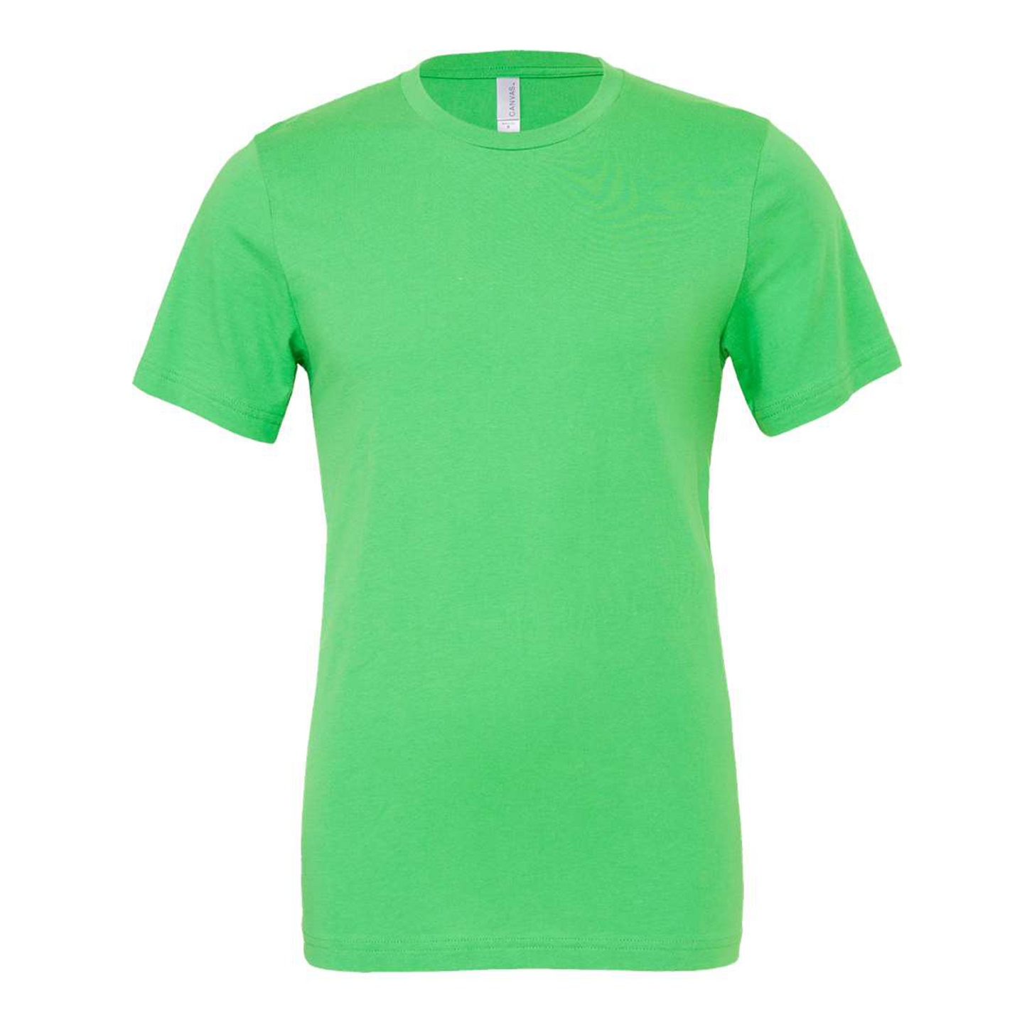 Bella + Canvas 3001 synthetic green cotton t-shirt, front view
