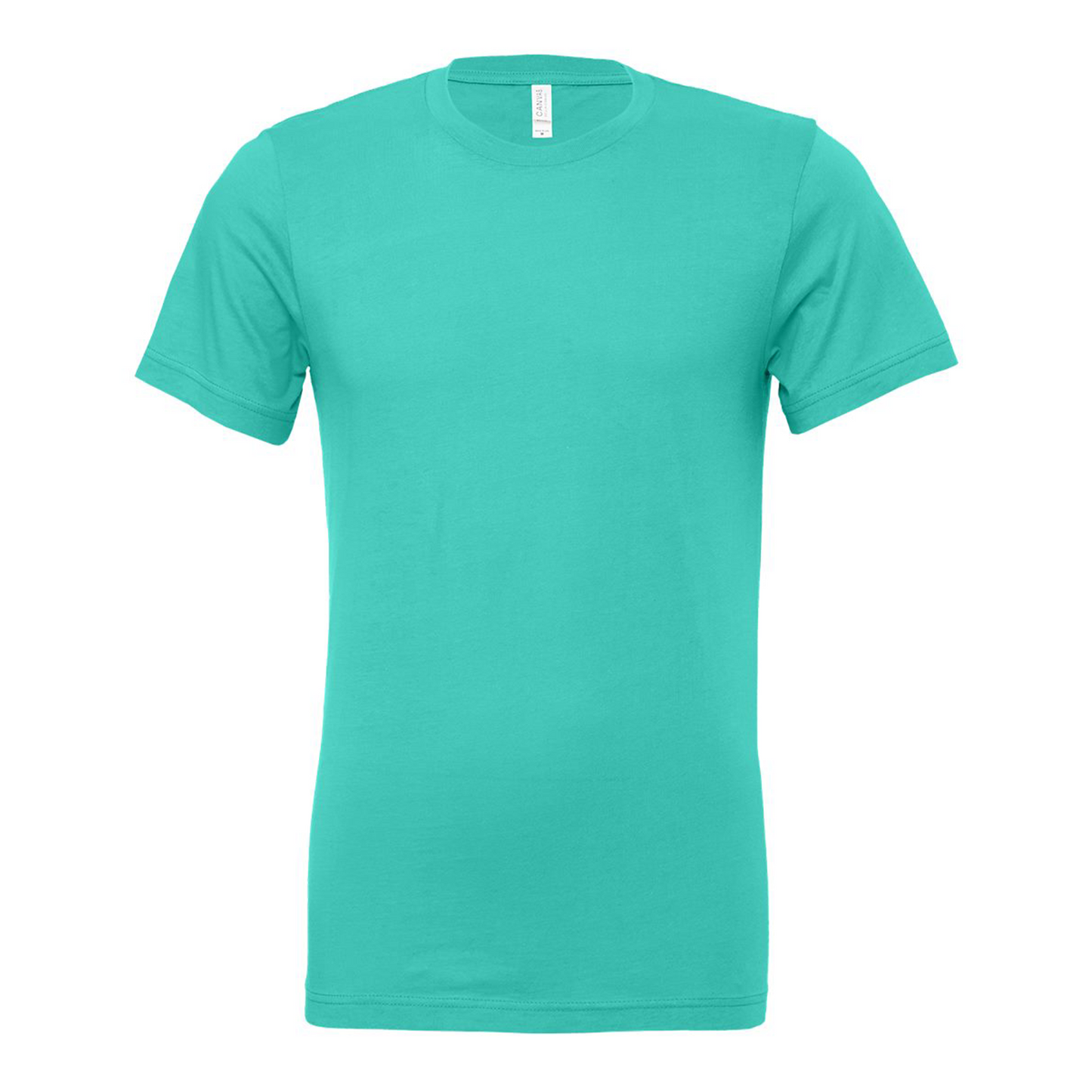 Bella + Canvas 3001 teal cotton t-shirt, front view