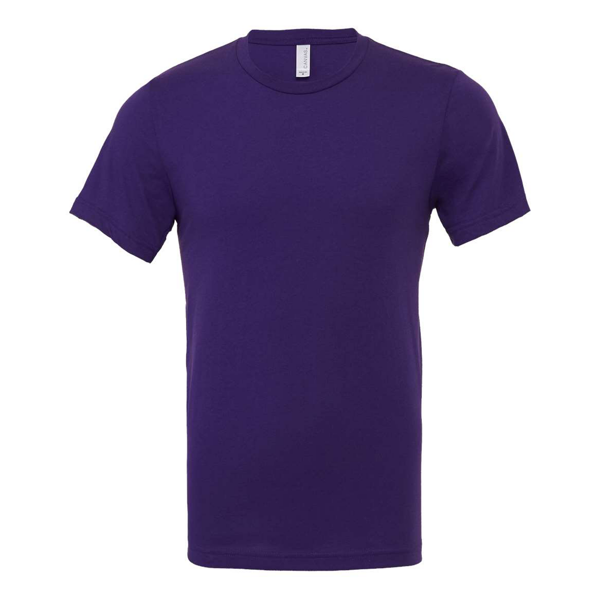 Bella + Canvas 3001 team purple cotton t-shirt, front view