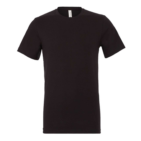 Bella + Canvas 3001 vintage black cotton t-shirt, front view