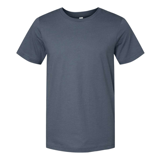 Bella + Canvas 3001 vintage navy cotton t-shirt, front view