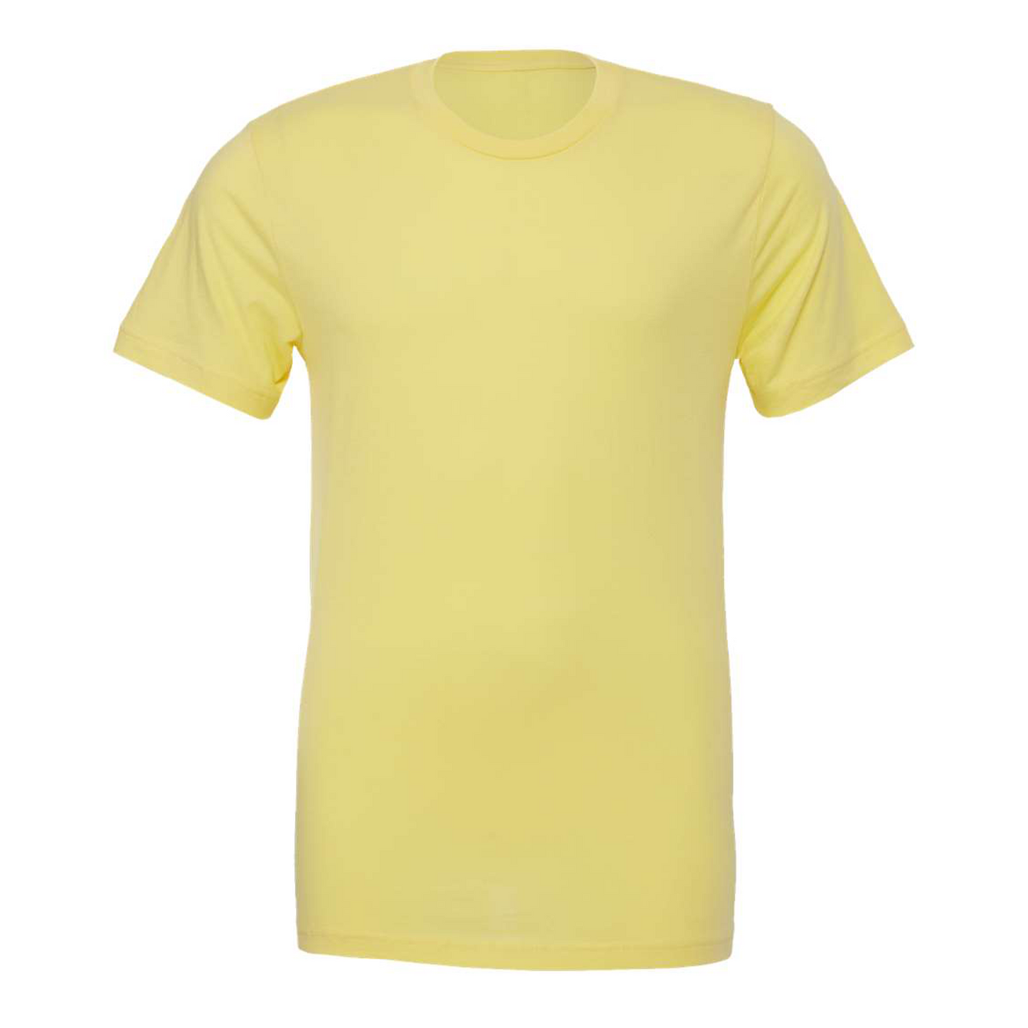 Bella + Canvas 3001 yellow cotton t-shirt, front view