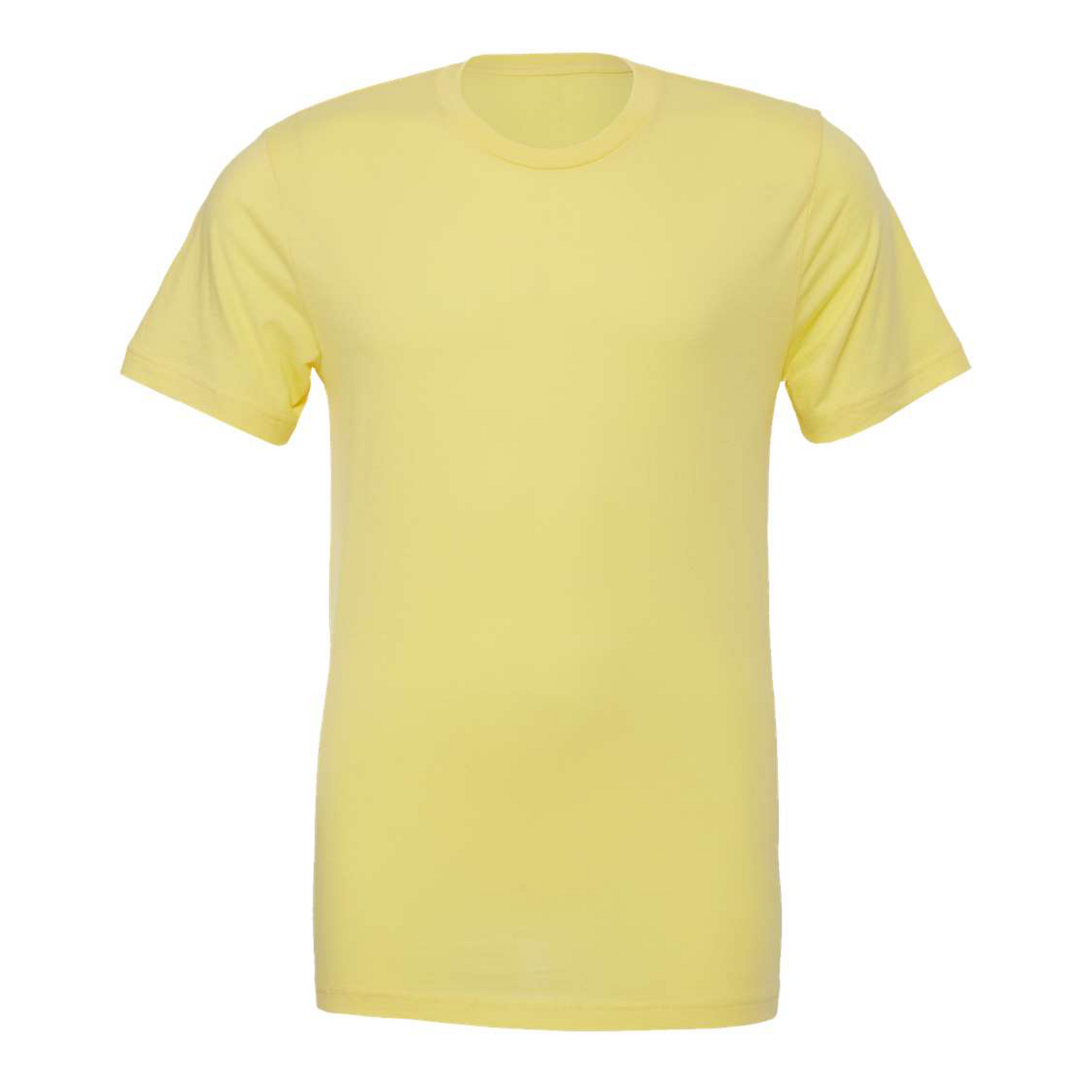 Bella + Canvas 3001 yellow cotton t-shirt, front view