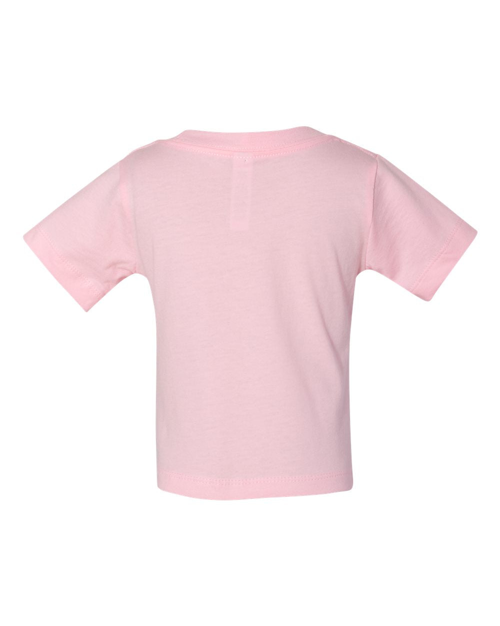 Bella + Canvas 3001 pink infant cotton t-shirt, back view