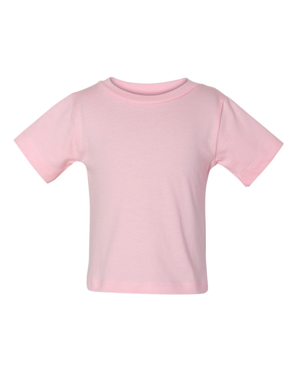 Bella + Canvas 3001 pink infant cotton t-shirt, front view