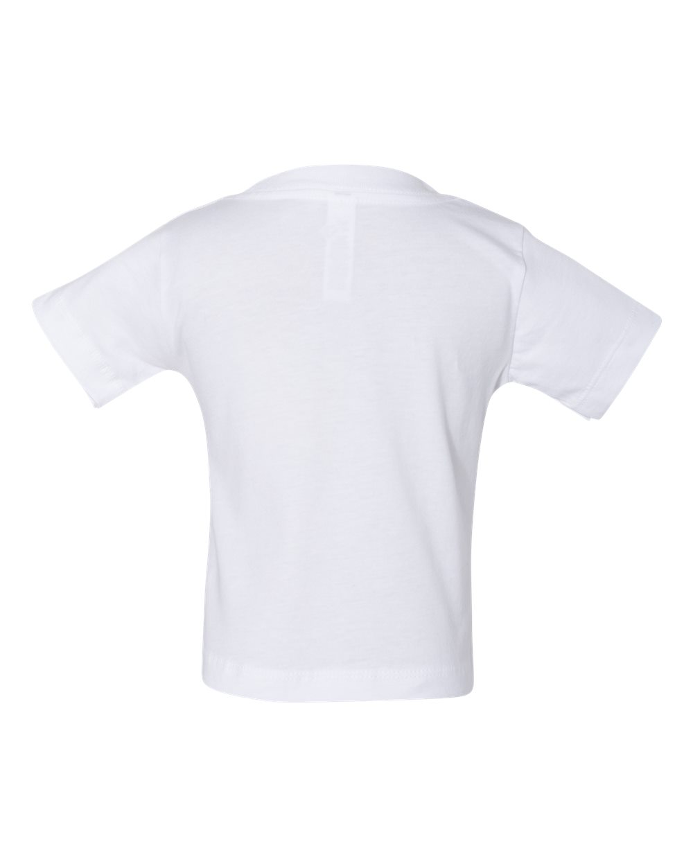 Bella + Canvas 3001 white infant cotton t-shirt, back view