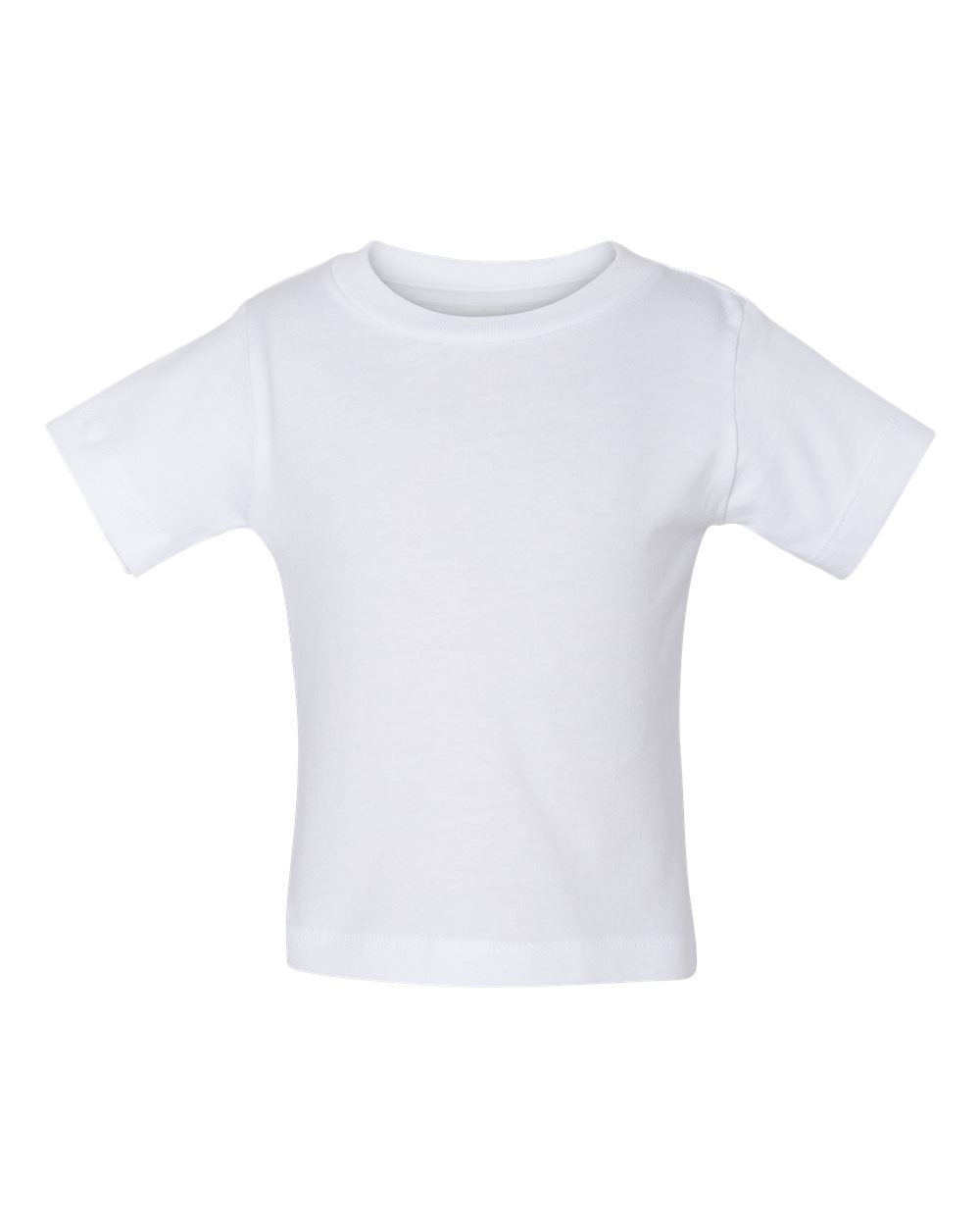 Bella + Canvas 3001 white infant cotton t-shirt, front view